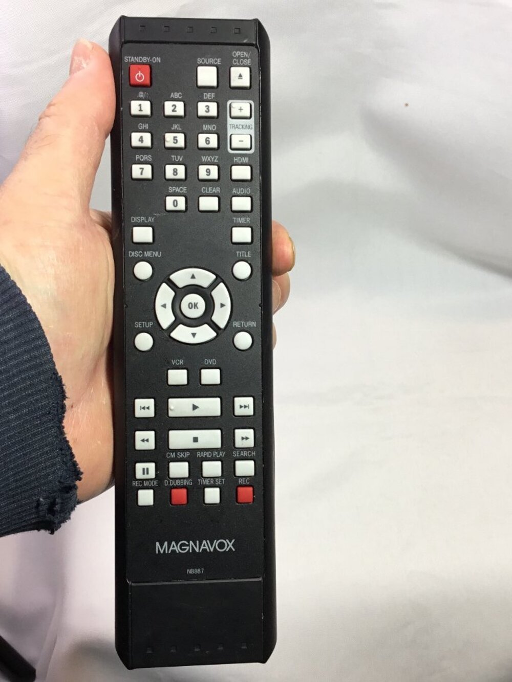 Magnavox NB887 Remote Control ZV427MG9 DVD Recorder VCR Combo - TESTED -